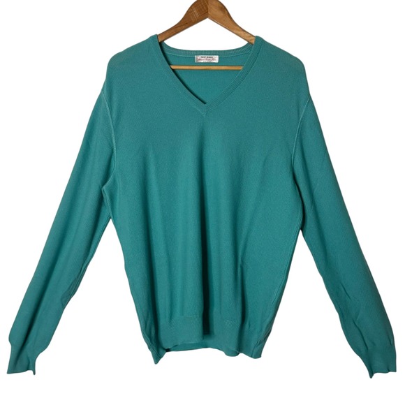 Gran Sasso Mens Virgin Wool Sweater Size 54 Green Textured Knit Long Sleeve‎ - Picture 1 of 12